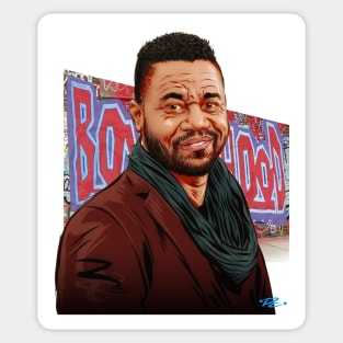 Cuba Gooding Jr. - An illustration by Paul Cemmick Sticker